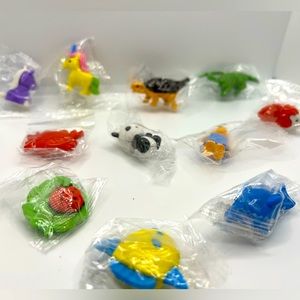 ⭐️ Lot of 5 Animal-Shaped Erasers (12 sets) ⭐️